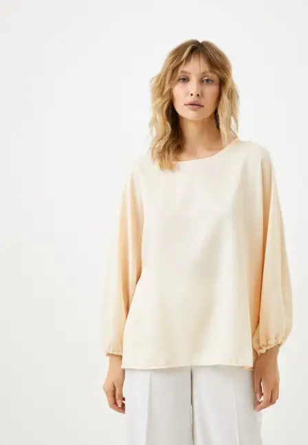 Блуза Moona Store. Цвет: бежевый.