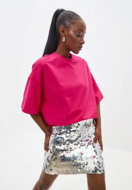 Футболка Fashion.Love.Story. Цвет: фуксия.