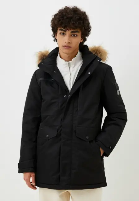 Парка Urban Fashion for Men. Цвет: черный.