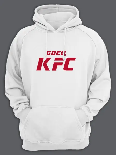 Бойцовская толстовка с капюшоном с принтом Боец KFC. Оригинальная толстовка с надписью поднимет наст...