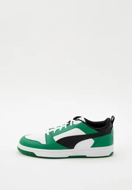 Кеды PUMA. Цвет: зеленый. Материал: искусственная кожа.