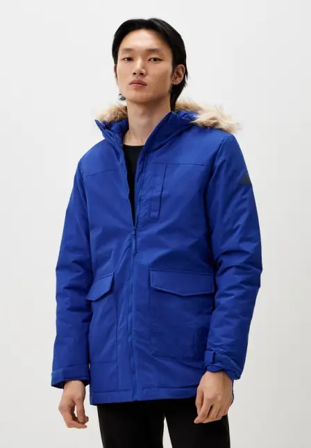 Парка adidas. Цвет: синий.