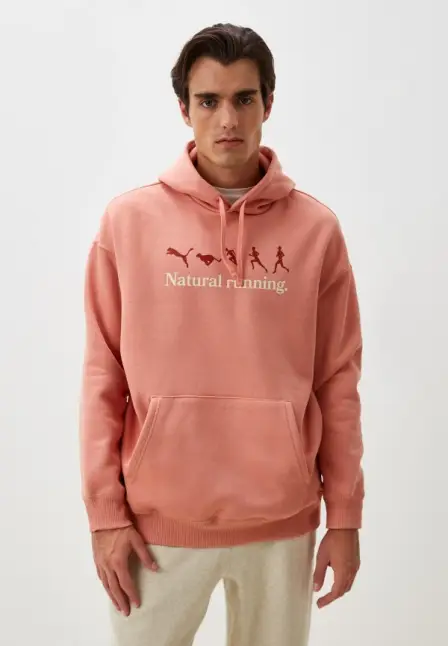 Худи PUMA. Цвет: коралловый.