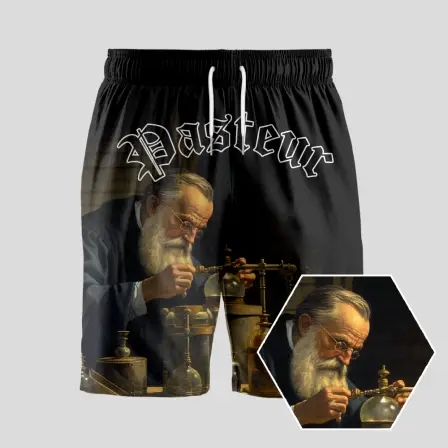 Shop now for Geeksoutfit Pasteur Oil Painting Style Geeky Drawstring Shorts with big deals, top qual...