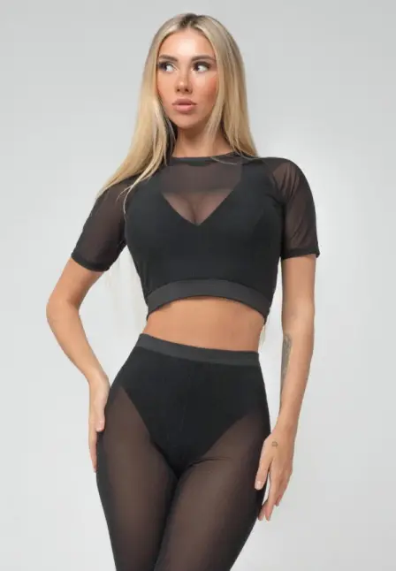 Топ I-Style Sportswear. Цвет: черный.