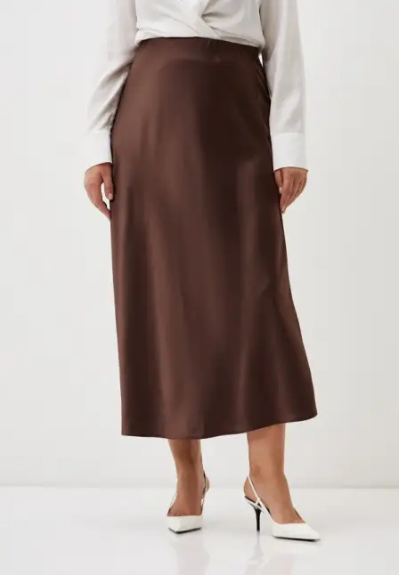 Юбка Chic de Femme. Цвет: коричневый.