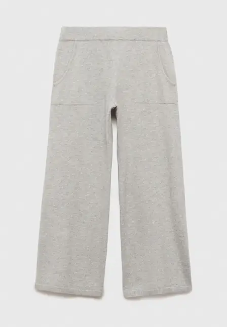 Брюки Mango Kids. Цвет: серый.