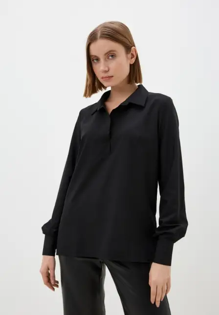 Блуза Vivostyle. Цвет: черный.