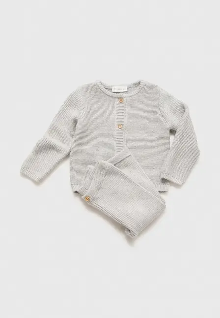 Кардиган Mango Kids. Цвет: серый.