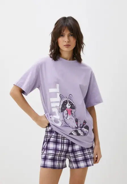 Пижама Pelican. Цвет: фиолетовый.
