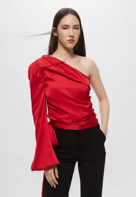 Блуза Pinko. Цвет: красный.