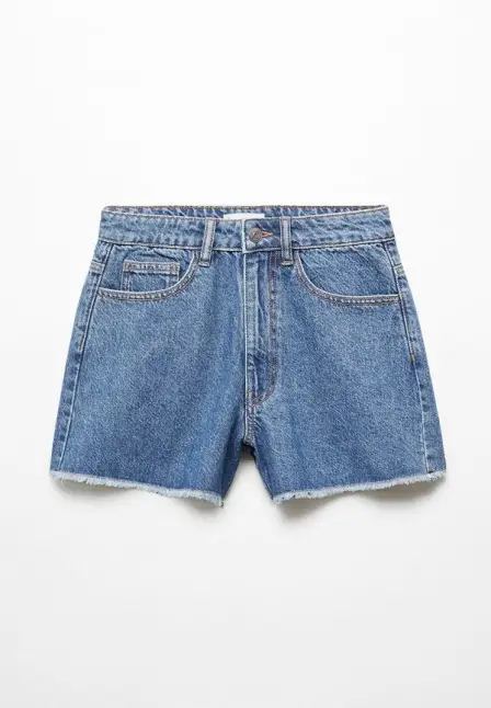 Шорты джинсовые Mango Teen. Цвет: синий.