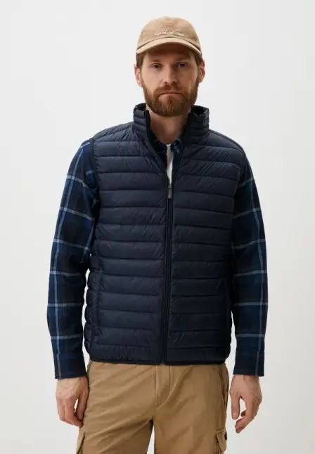 Жилет утепленный Urban Fashion for Men. Цвет: синий.